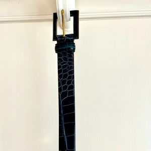 Jaeger leather Black Crocodile Belt 80/32